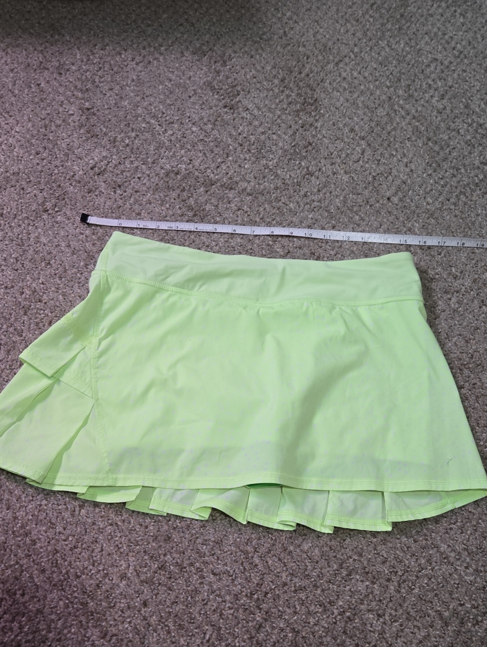 Lululemon Athletic Yellow Polka Dot Skort with Pleated skirt